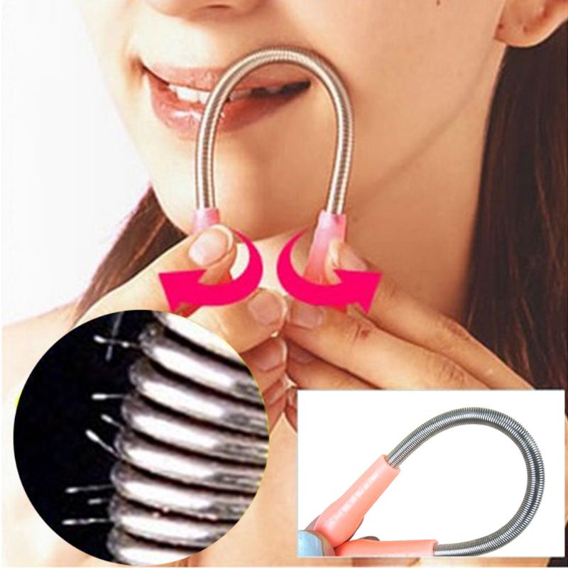 Bộ 3 Dụng Cụ Tẩy Lông Mặt Cầm Tay Có Lò Xo Tiện Dụng