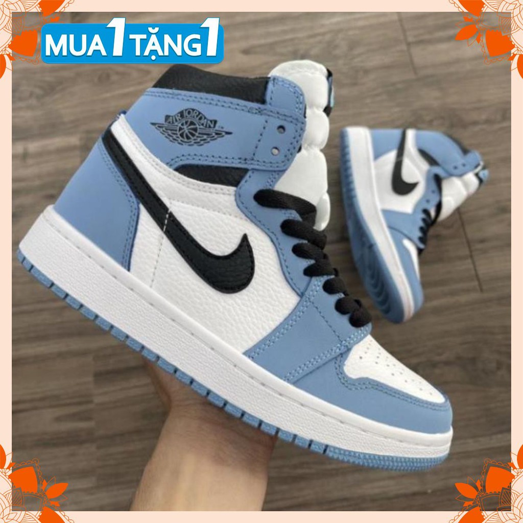 Giày Sneaker Air Jo+da Cao Cổ, Giày JD1 xanh da trời baby cao cổ mới