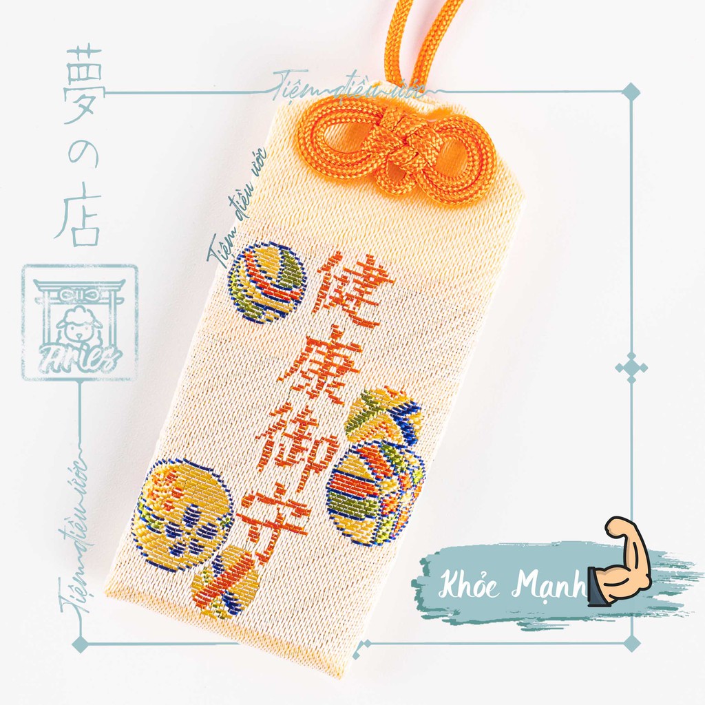 Túi Omamori Khỏe Mạnh - Chùa tại Kyoto, Nhật Bản, hàng thật