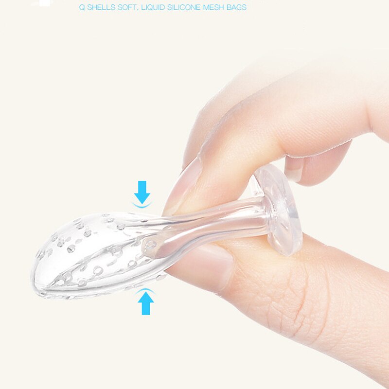 Túi chống hóc cho bé, núm nhai dụng cụ ăn dặm túi nhai chống hóc silicon cho bé ăn hoa quả, túi tập ăn