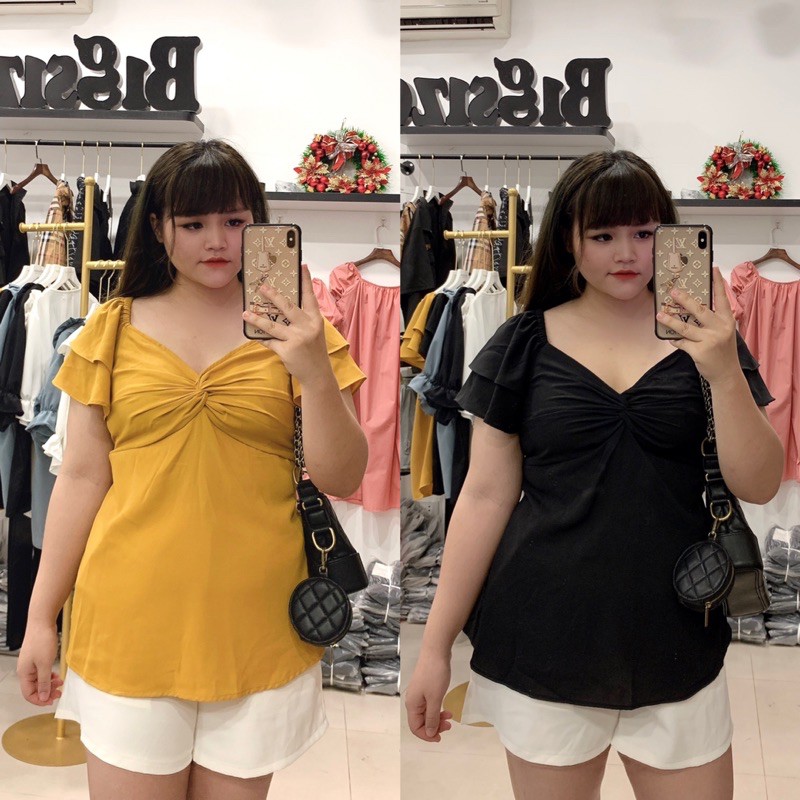 Áo Đũi Lụa Xoắn Ngực Maii Thươngg Bigsize