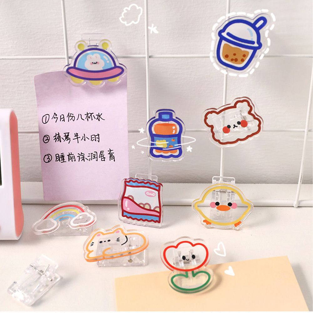 Kẹp Giấy / Tài Liệu Bằng Acrylic Họa Tiết Hoạt Hình Dễ Thương