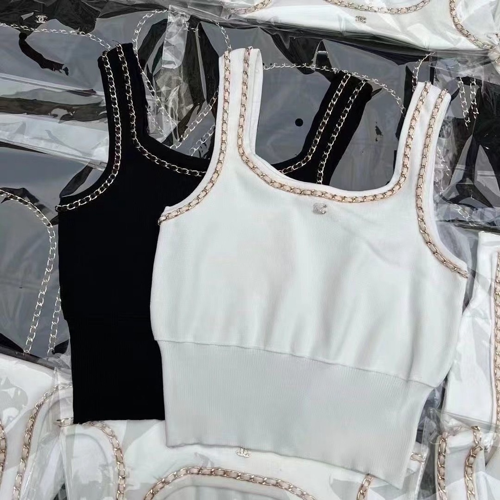 Áo Không Tay Dây Xích Nặng Phiên Bản Chanel Thời Trang Mỏng Vừa Vặn