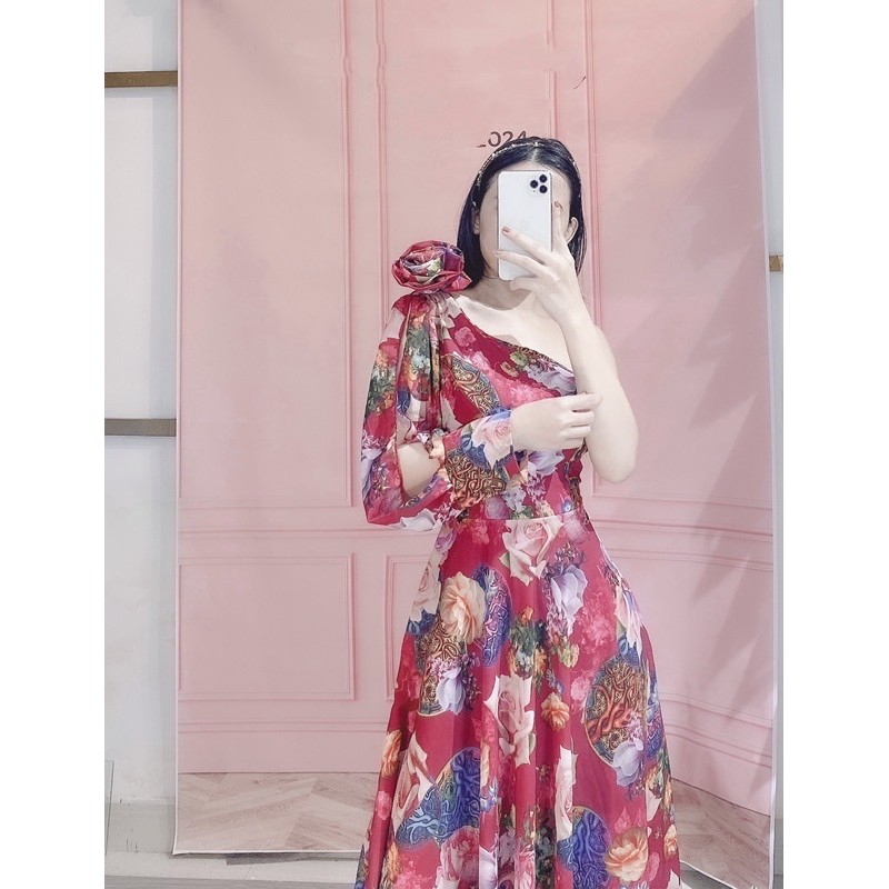 đầm maxi hoa 1 tay | BigBuy360 - bigbuy360.vn