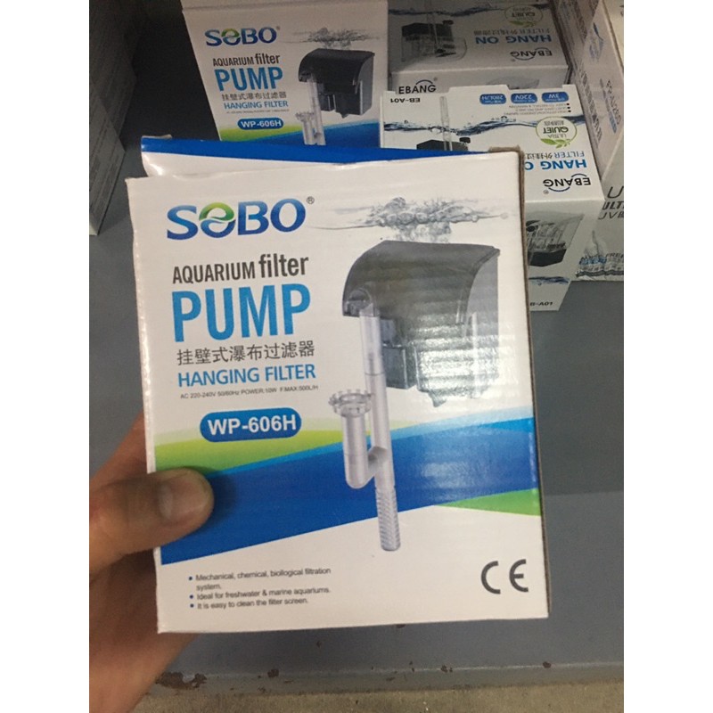 Lọc thác-lọc treo SoBo WP-606H dùng cho bể cá cảnh,bể thuỷ sinh.