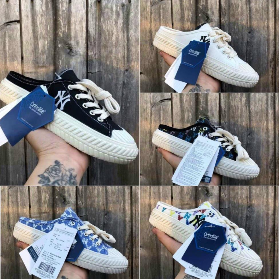 Giày Sục Ny Đạp Gót, Sục Ny Xanh [🎀FULL BOX] Sục 𝐌𝐋𝐁 Xanh Nhạt Họa Tiết Bản Đẹp 2021 - Nguyễn Tình sneaker