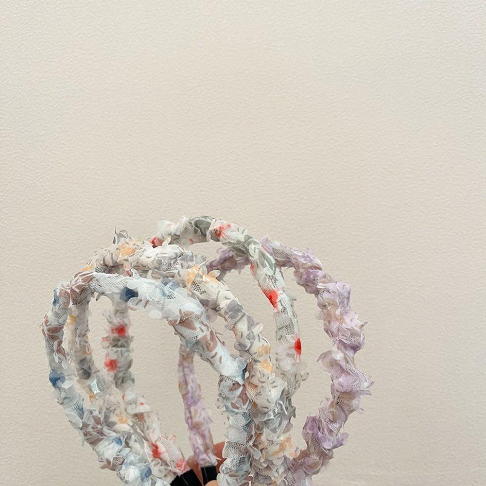 JARRED Băng Đô Cài Tóc Phối Ren Hoa Phong Cách Hàn Quốc Thời Trang Cho Nữ