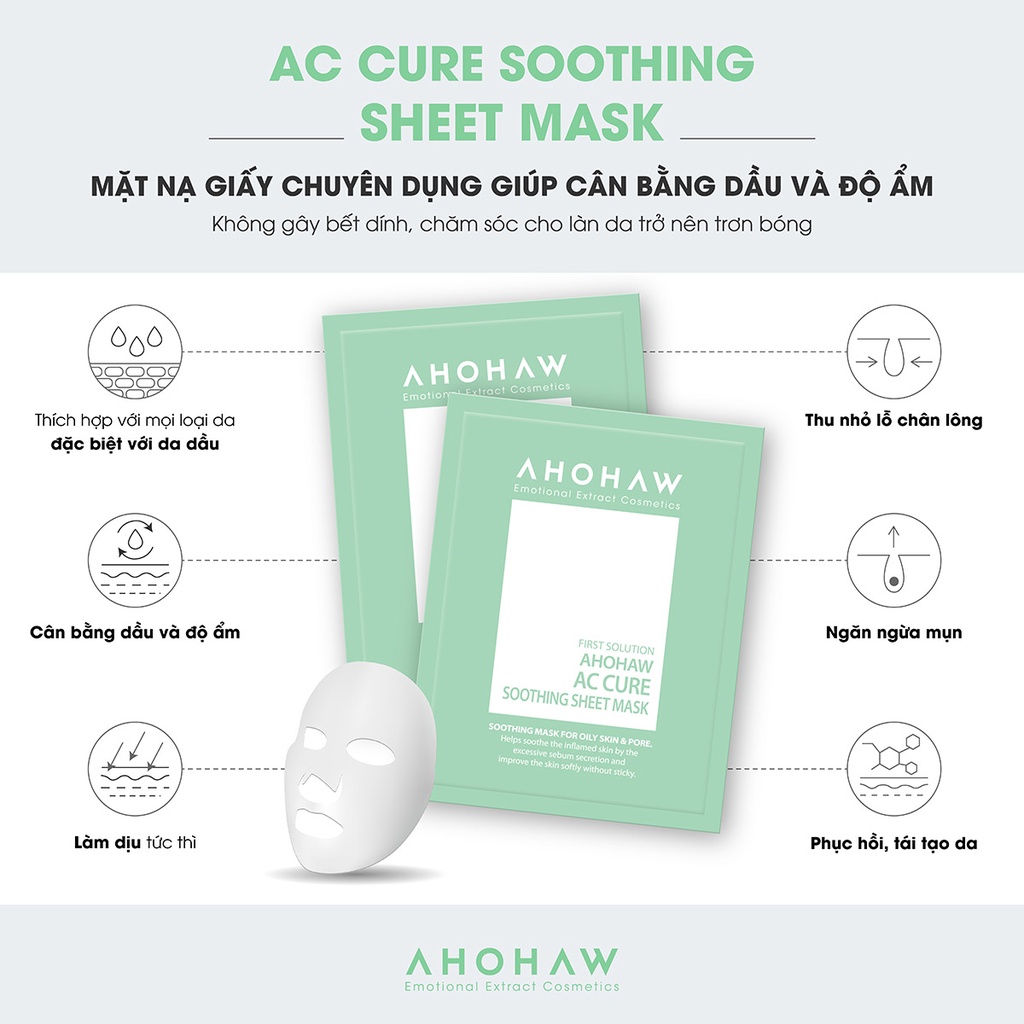 Mặt nạ giấy dành cho da mụn AC Cure Soothing Sheet Mask