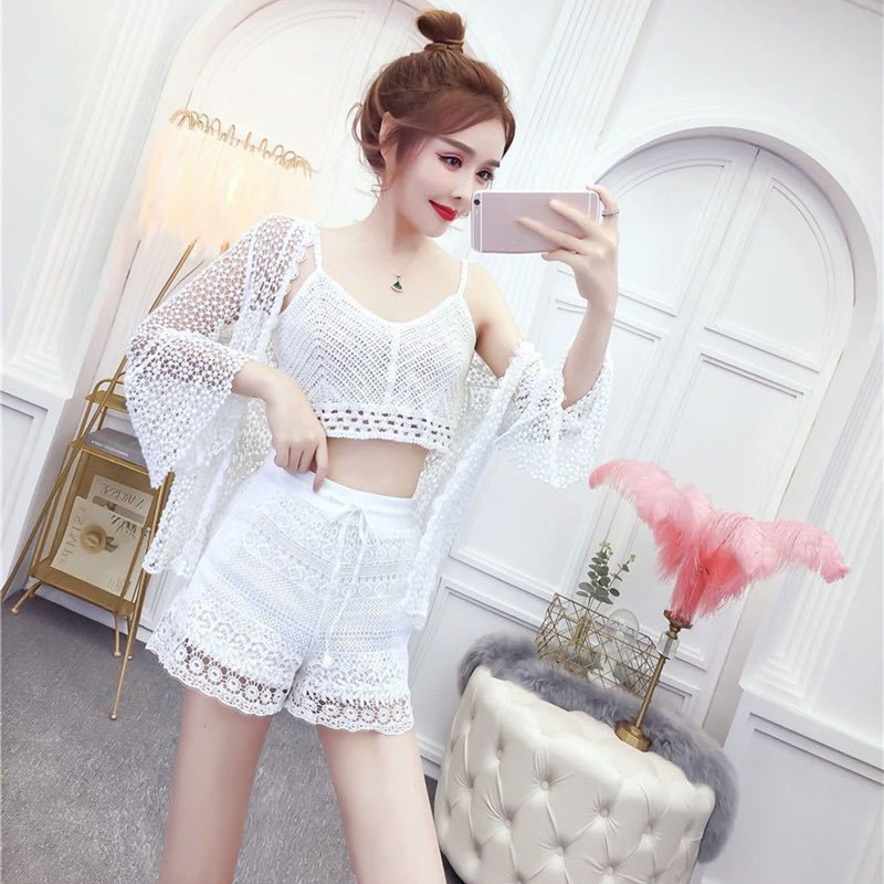 Áo Crop Top Hai Dây Cổ Chữ V Gợi Cảm Cho Nữ