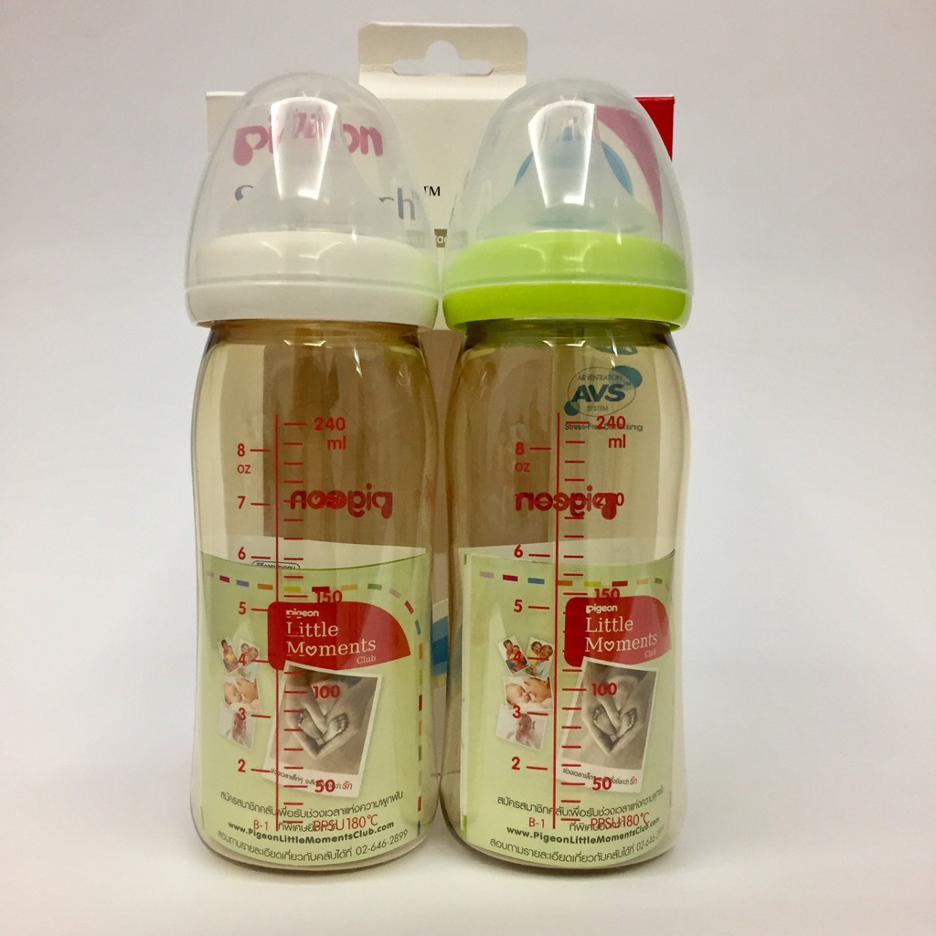 Bình sữa Pigeon nội địa Thái nhựa PPSU cổ rộng 160ml và 240ml