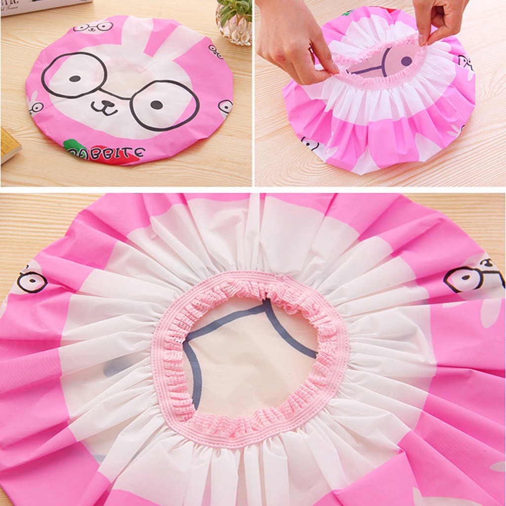 Mũ trùm tóc khi tắm in hình động vật dễ thương cho phụ nữ &amp; trẻ em