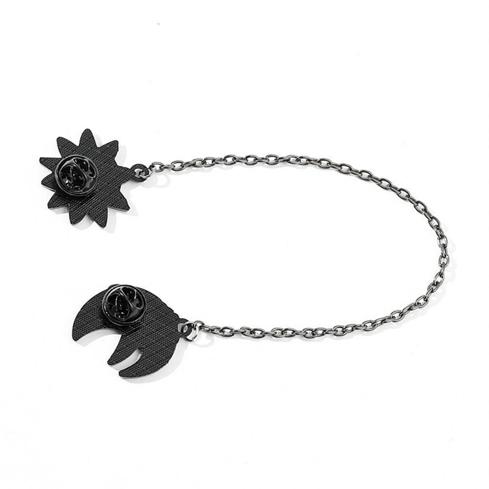 MOCHO Ghim Cài Áo Hình Mặt Trời Và Mặt Trăng Phong Cách Anime Sáng Tạo