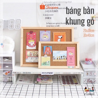 Bảng 2 mặt bần/ bảng ghim [tặng bộ treo, sticker] đẹp rẻ chất lượng