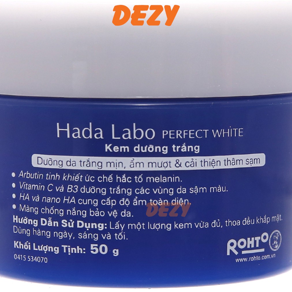 Kem Dưỡng Ẩm Trắng Da Hada Labo Perfect White Arbutin Cream - Chăm Sóc Da Cấp Ẩm Skincare Hadalabo Vitamin C Rohto Dezy