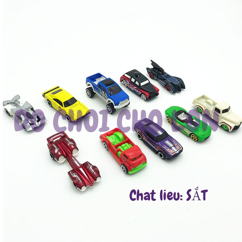 Đồ chơi xe 𝑭𝑹𝑬𝑬𝑺𝑯𝑰𝑷 Xe sắt - hộp 10 xe -DieCast