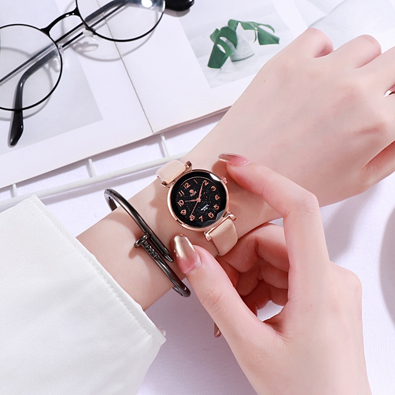 Đồng hồ thời trang nữ Dijie DJ66 kiểu mới mặt số dể dàng xem giờ, dây da mềm êm tay nhiều màu dể phối đồ