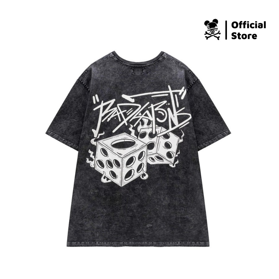 Áo Thun Unisex Bad Habits Fire Dice Washed 100% Cotton - Local Brand Chính Hãng
