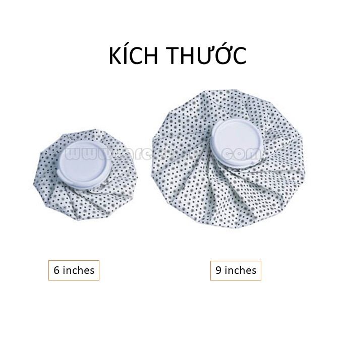 Túi chườm lạnh họa tiết chấm bi giúp giảm sưng viêm
