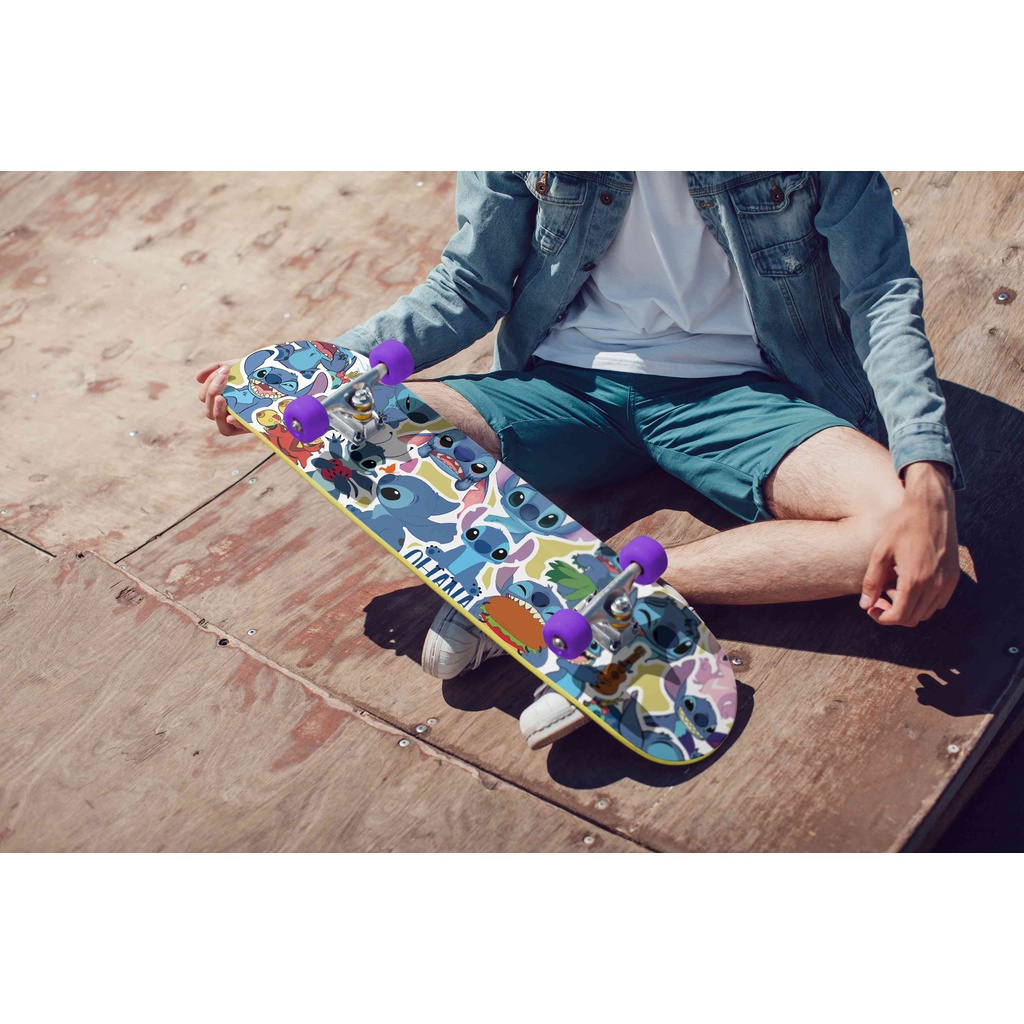 Bộ 50 sticker hình Stitch đáng yêu trang trí cho album ảnh xe đạp