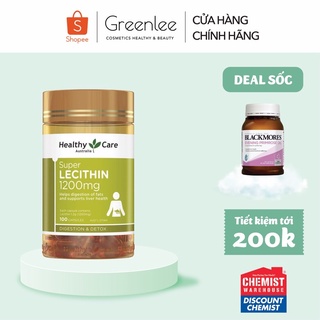 [Chính Hãng] Mầm Đậu Nành Healthy Care Super Lecithin 1200mg, Úc 100 viên, tăng cường sinh lý phụ nữ, cải thiện vóc dáng
