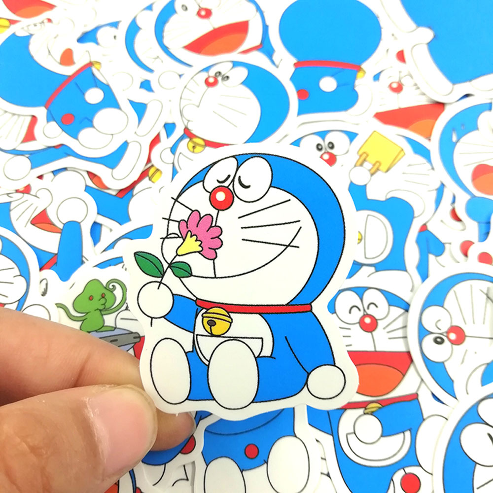 Set 61 Miếng Dán Trang Trí Hình Doraemon Dễ Thương