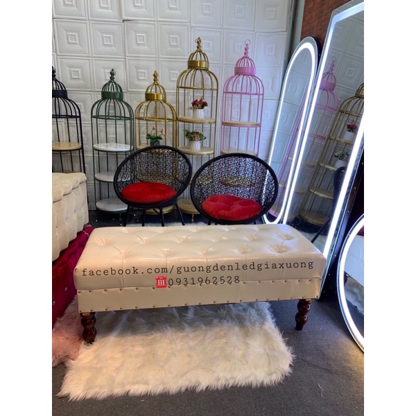 Ghế băng chờ bọc Da