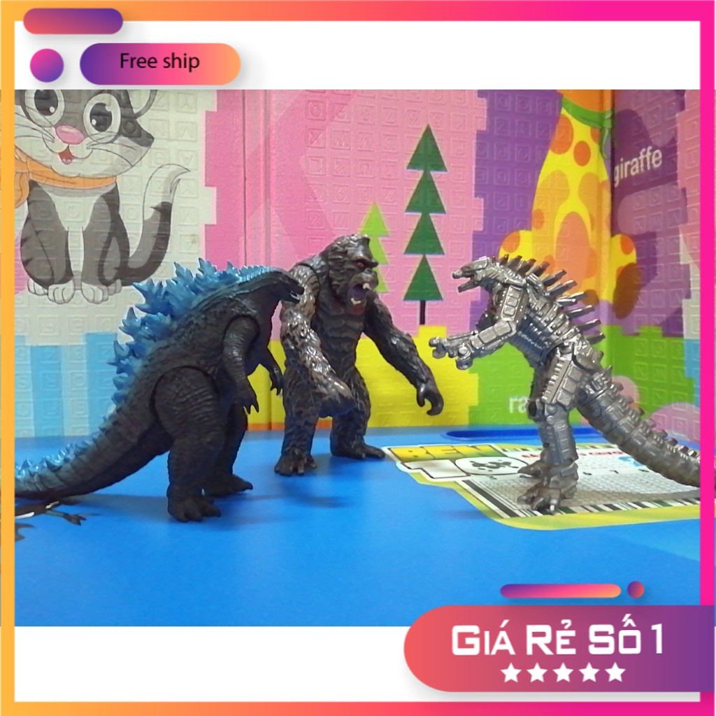 Mô hình Quái vật Godzilla Atomic Breath, Mecha Godzilla, King Kong Attack 2021 cao 17 cm