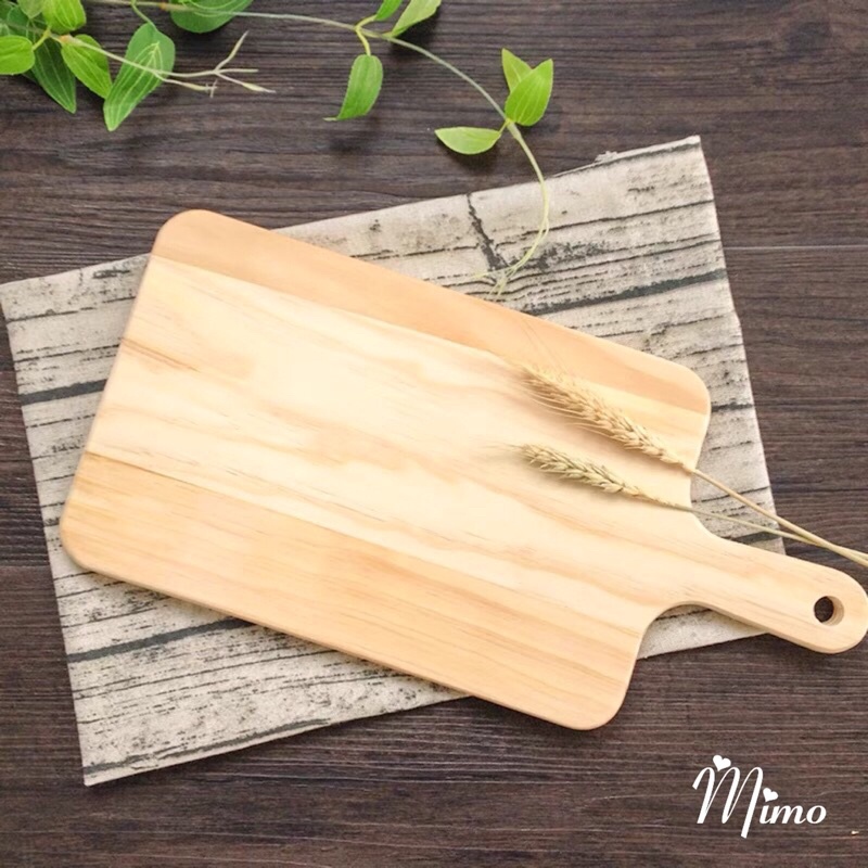 Thớt gỗ decor cầm tay hình chữ nhật kích thước 44x21cm phụ kiện trang trí nhà cửa chụp ảnh, khay trà bánh,...
