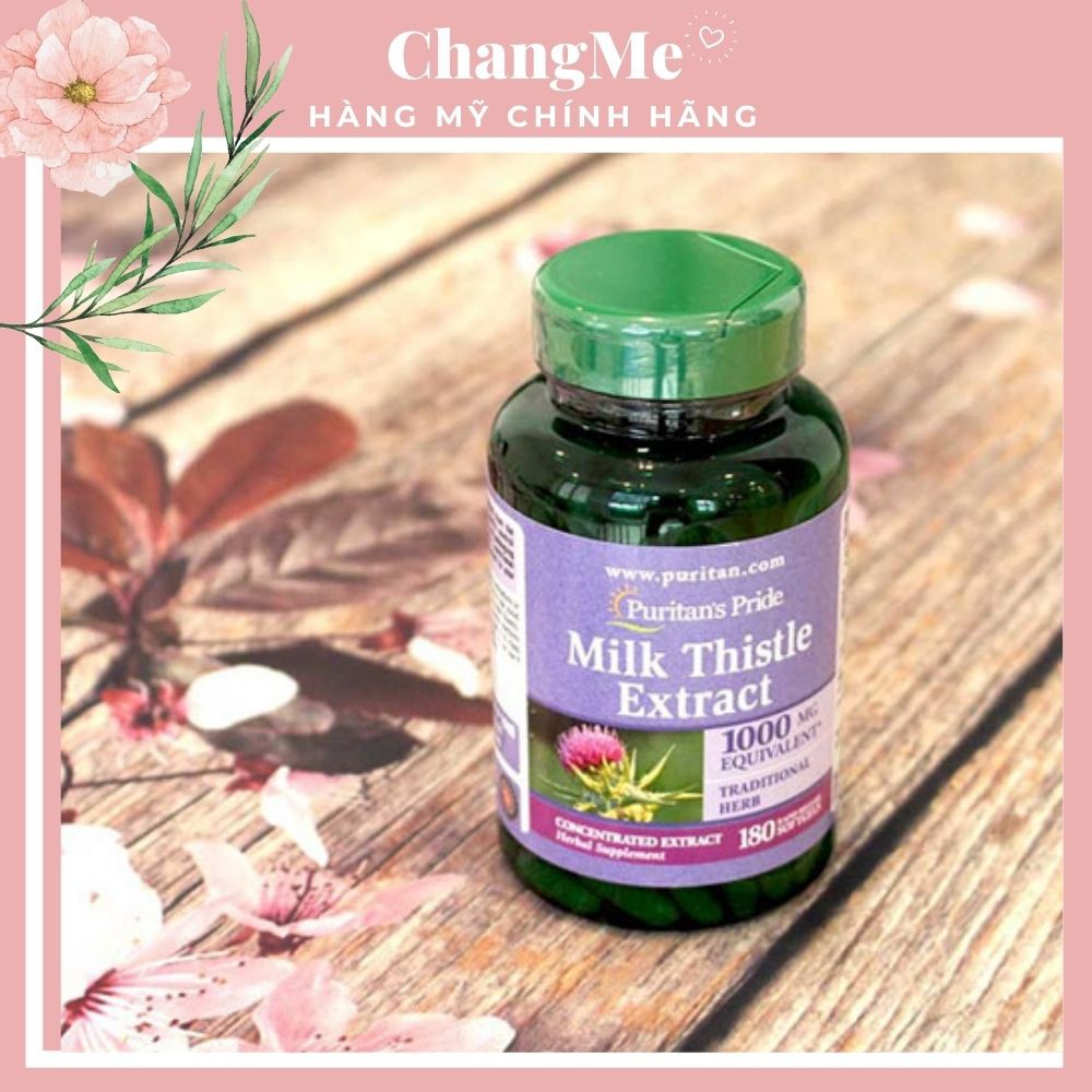 Viên uống bổ gan, giải độc gan của Mỹ - Milk Thistle Extract 1000mg 180 viên của Puritan's Pride