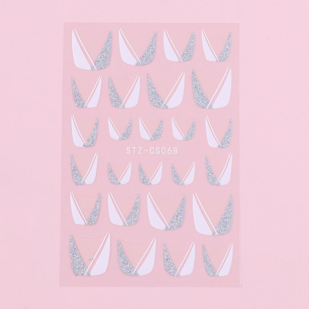 Miếng Dán Móng Tay Tự Dính Họa Tiết Lượn Sóng DIY
