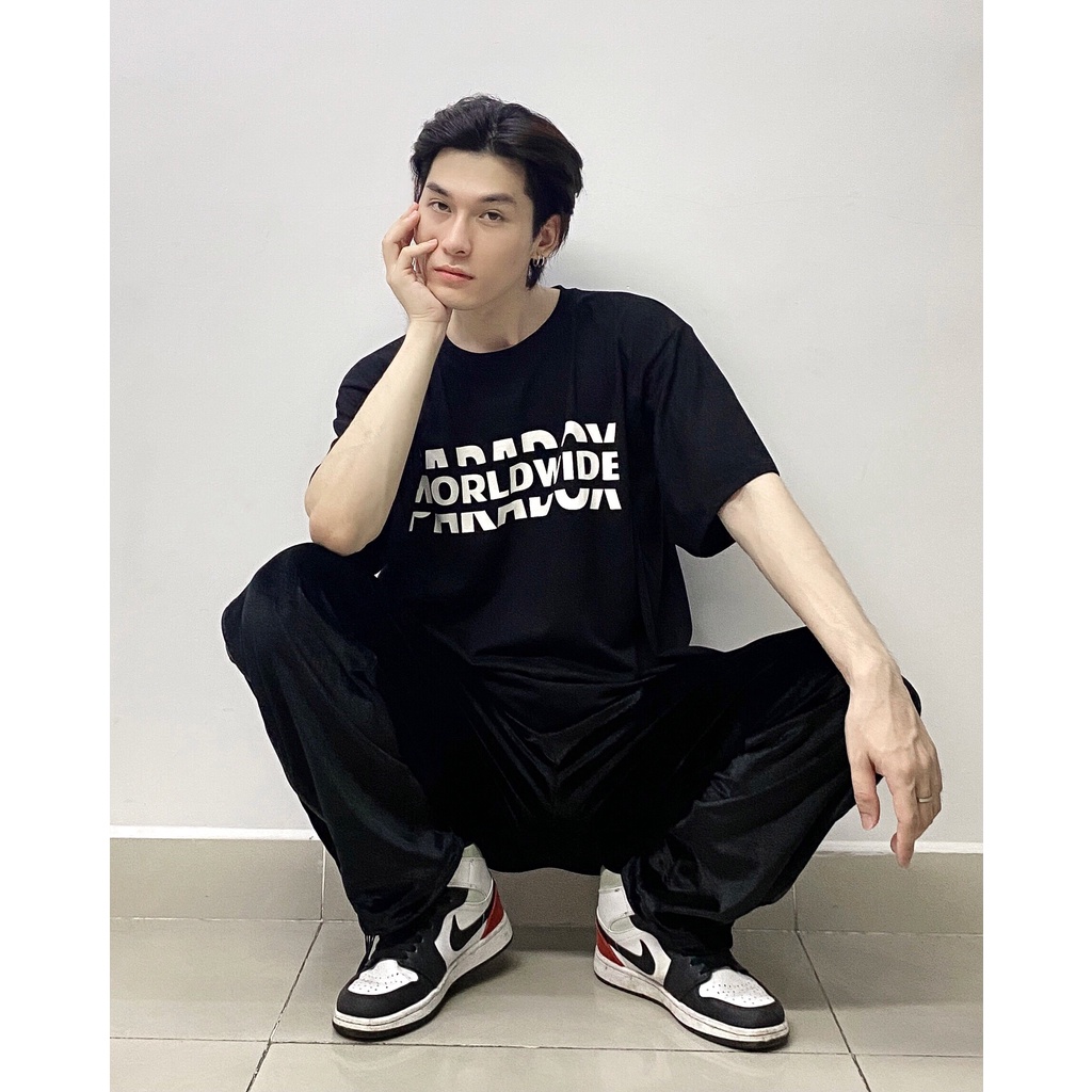 Áo thun tay lỡ Paradox HINDER LOGO TEE form rộng - nam nữ unisex