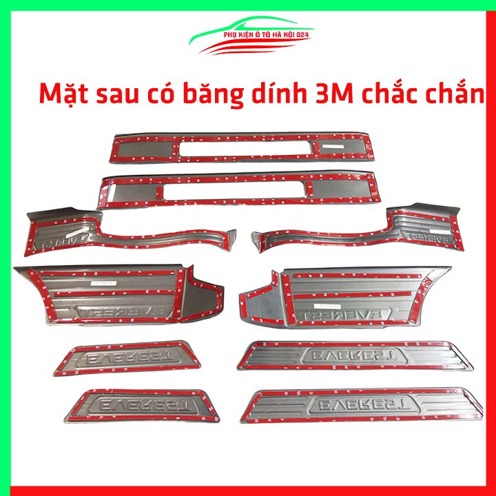 Ốp bậc cửa nẹp bước chân TITAN ô tô Ford Everest 2016-2019 chống trầy bảo vệ xe