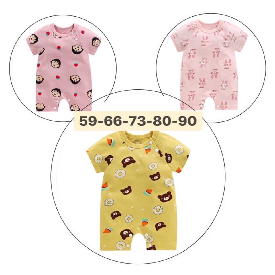 Body đùi cộc tay in hìnhFREESHIPcotton mềm thấm hút mồ hôi, không bai không xù