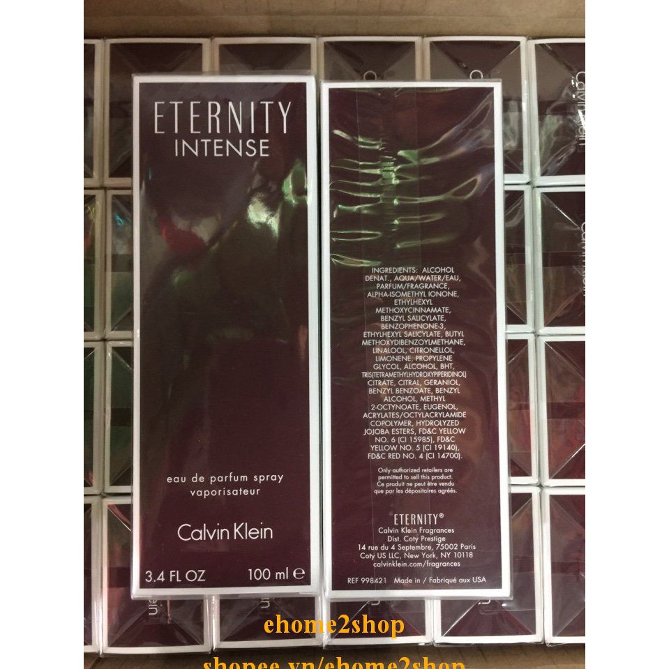 Nước Hoa 100ml Calvin Klein Ck Eternity Intense For Women shopee.vn/ehome2shop.