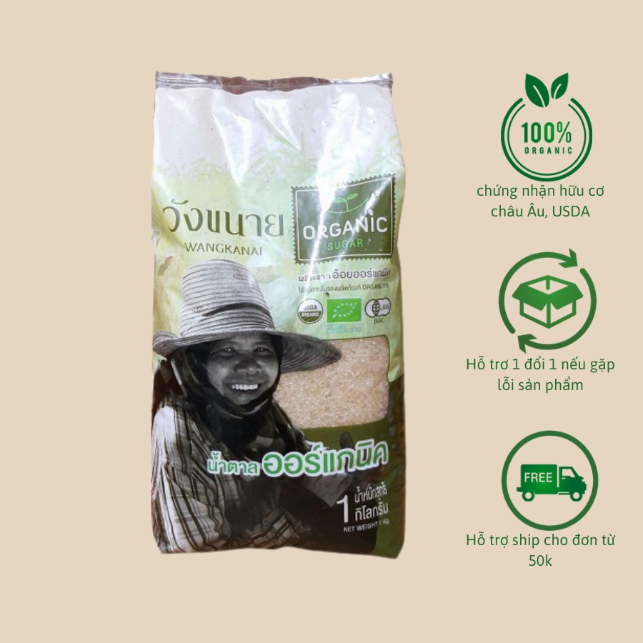 Đường Mía Thô Hữu Cơ, Đường Mía Orrganic Thái Lan Wangkanai Organic-Sugar