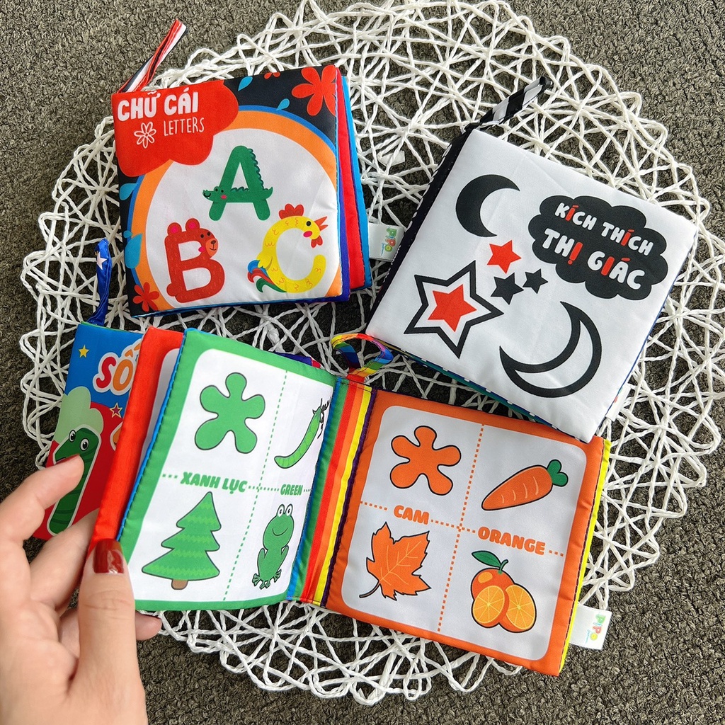 Sách vải PiPoVietnam kích thích thị giác - giáo dục sớm cho trẻ theo chủ đề | Minizon Kids