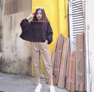 ✅ áo croptop tay phồng ( ảnh thật)