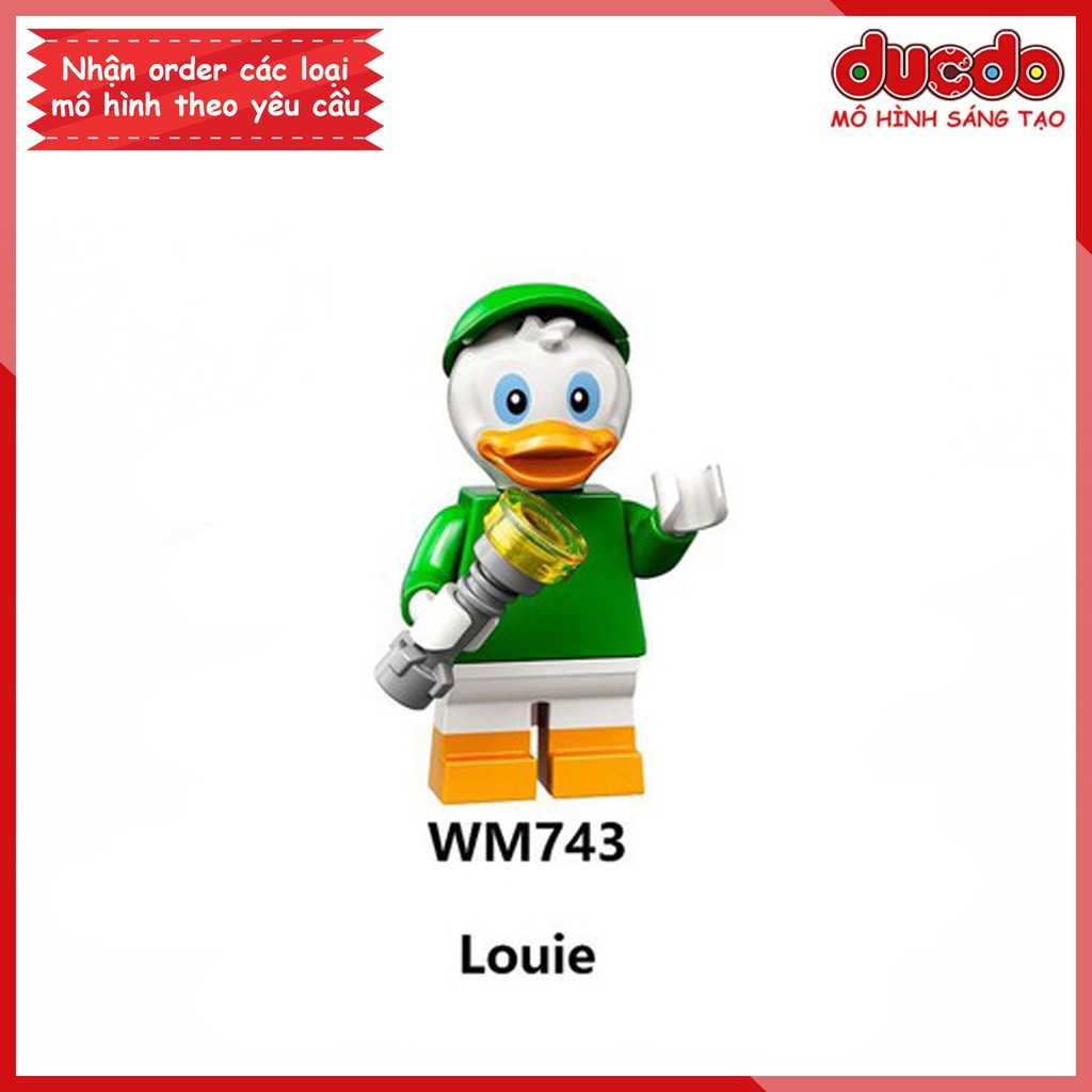 Minifigures các nhân vật Mickey, Duck, Chip, Dale - Đồ Chơi Lắp Ghép Xếp Hình Mô hình Mini WM6066