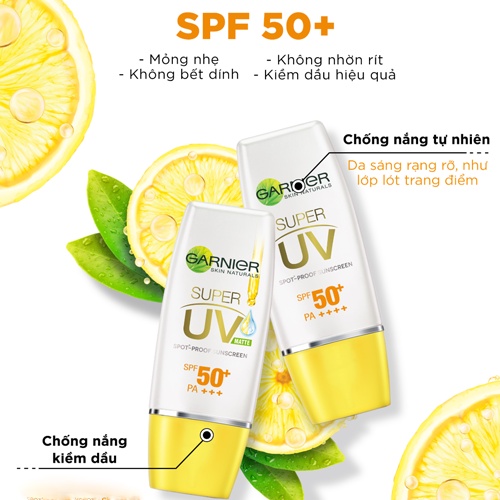 Kem Chống Nắng Trắng Da Kiềm Dầu GARNIER Light Complete Super Uv Matte Lamdepstore