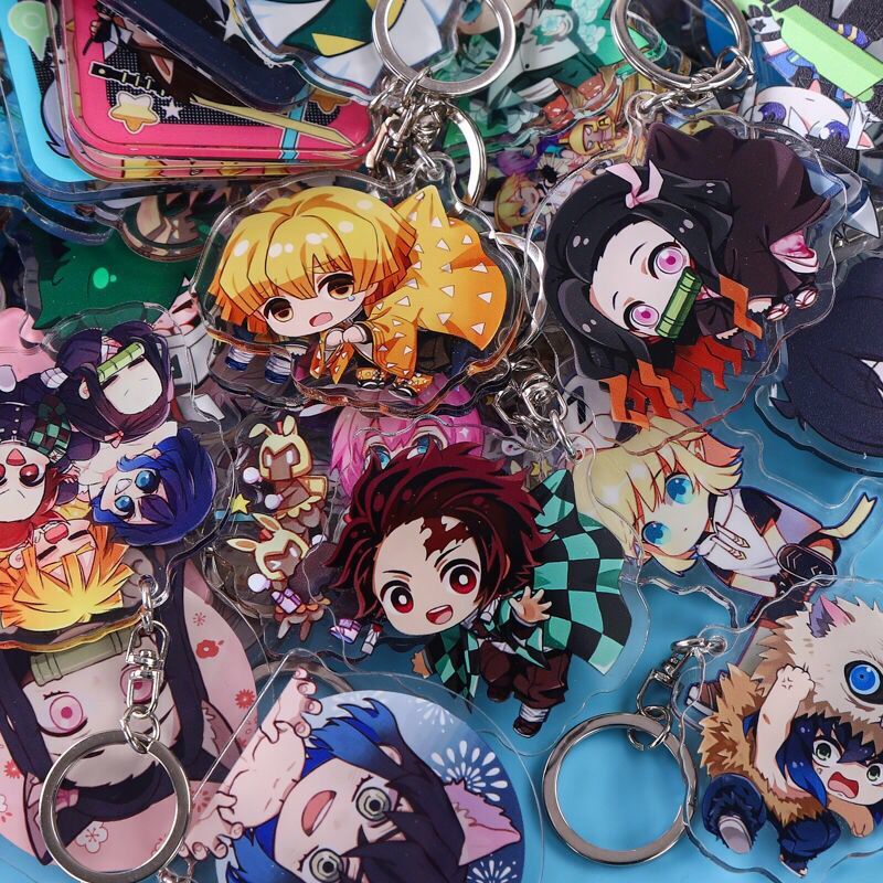 Móc Khóa Nhựa Acrylic Hình Nhân Vật Anime Haikyuu Sword Art Online Tokyo Ghoul Naruto