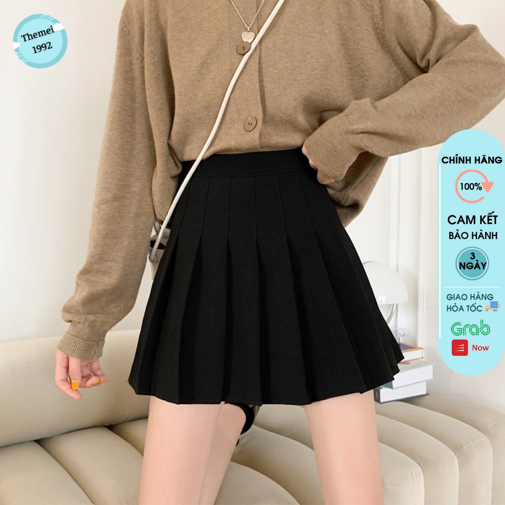 Chân váy xếp ly ngắn THEMEI cao cấp - chân váy xếp ly phong cách Hàn Quốc mix đồ cực xinh | BigBuy360 - bigbuy360.vn