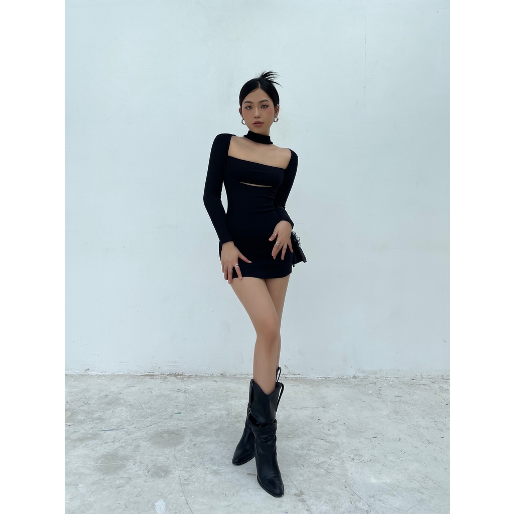 Đầm ôm tay dài cổ vuông - Jesse Dress - DEPASS