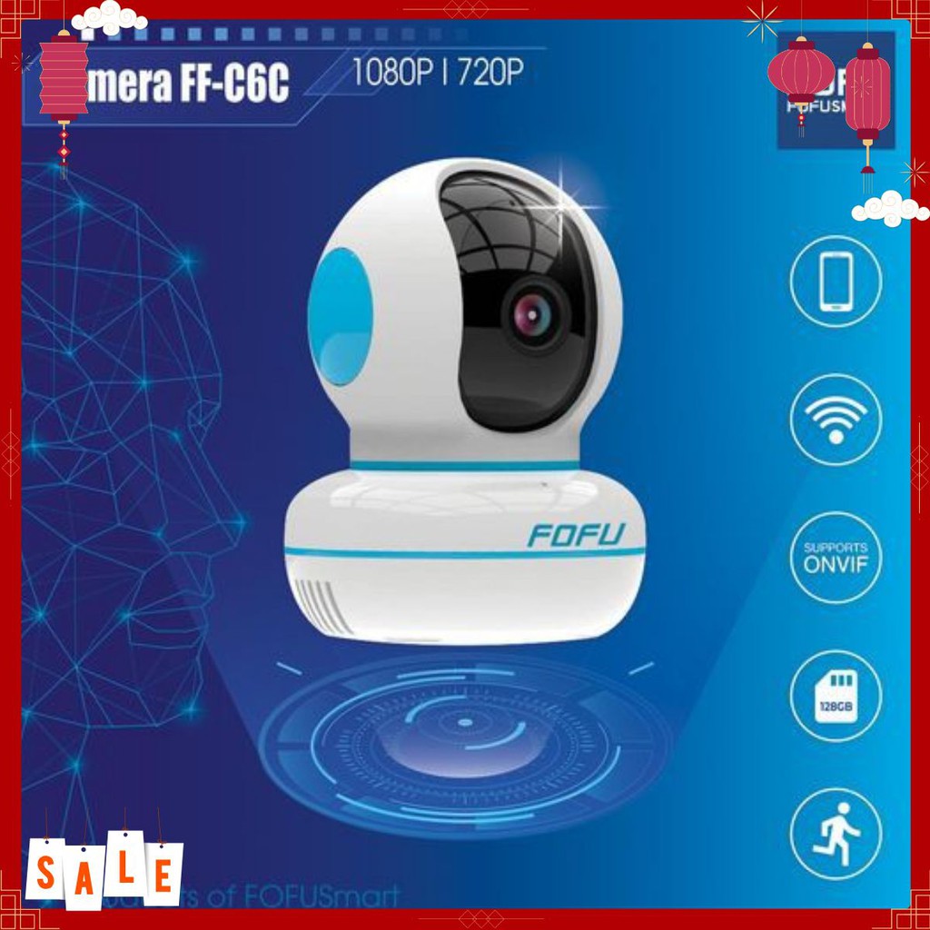 [Siêu rẻ]Camera Không dây 360 độ Fofu C6C| Quay quét thông minh, đàm thoại 2 chiều. Ghi hình Full HD|Bảo hành 24 tháng