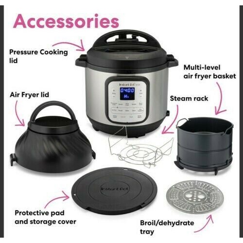 Nồi áp suất đa năng kết hợp chiên không dầu Instant Pot Duo Crisp 11 in 1 (8L) - Giao hàng miễn phí