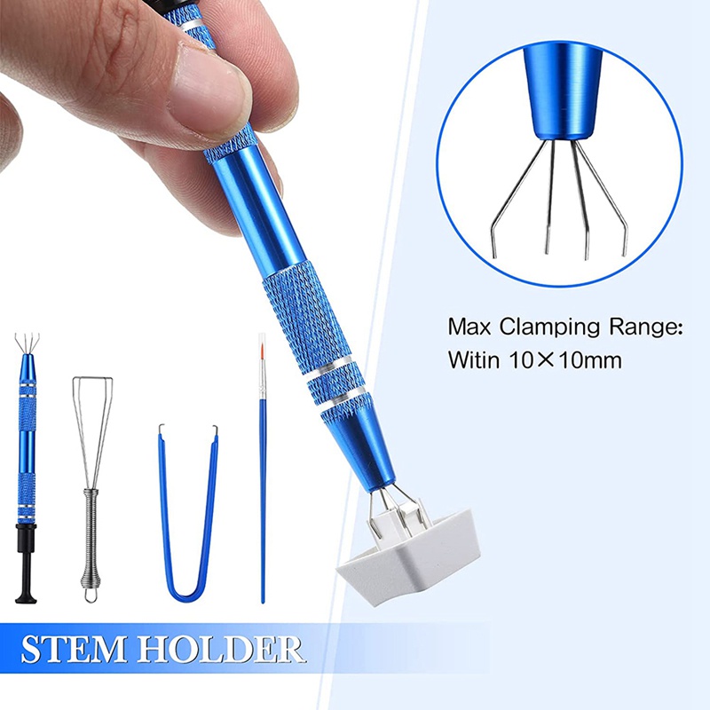 Keyboard Lube Switch Puller Kits, Metal Stem Holder 4 Prong Tool Puller, Keyboard Cleaner Tools for Keyboard Switch