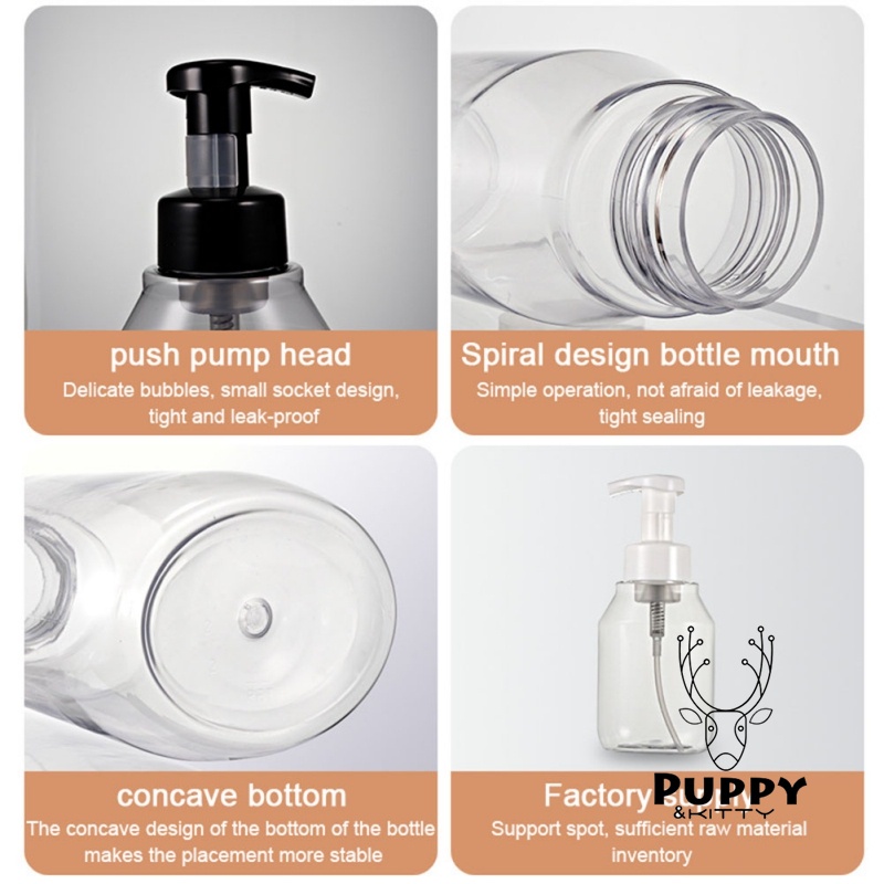 Bình Tạo Bọt Sữa Rửa Mặt Hình Oval Dạng Nhấn 350ML