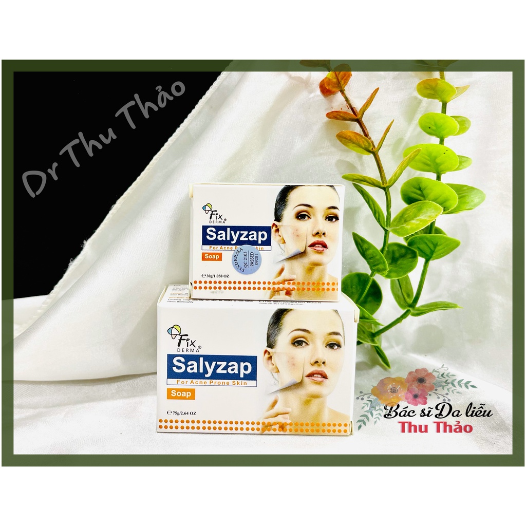 XÀ PHÒNG LÀM SẠCH DA, HỖ TRỢ GIẢM MỤN FIXDERMA SALYZAP SOAP 30g/75g