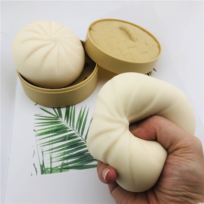 Đồ Chơi Xốp Squishy Giảm Stress Hình Bánh Bao Hấp Dễ Thương Cho Bé