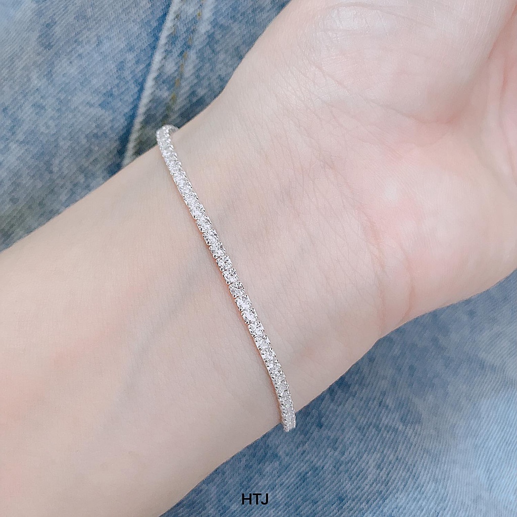 lắc tay dải đá nhỏ bạc ta