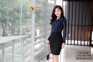 SƠ MI CỔ ĐỨC PHỐI NÉ